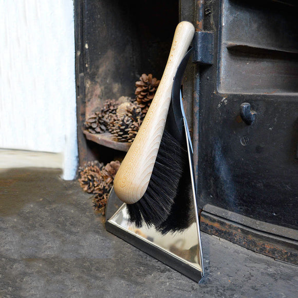 Steel Dustpan with Horsehair Brush (4649070493756)