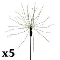 Allium Starburst LED Solar Outdoor Light Stake - Set of 5 (4653403832380)
