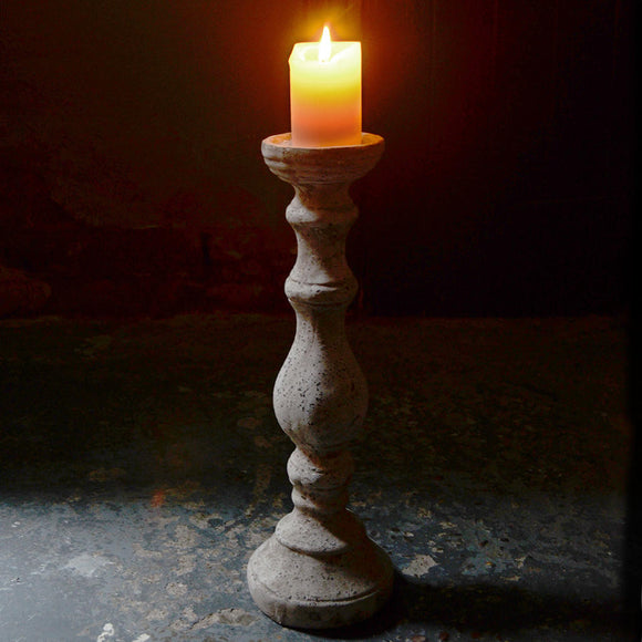 Faux Stone Candlestick (4649581215804)