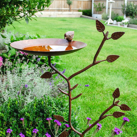 Vintage Branch Design Bird Bath (6727614529596)
