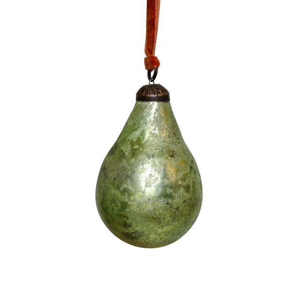 Vintage Style Glass Pear Decoration (7163390558268)