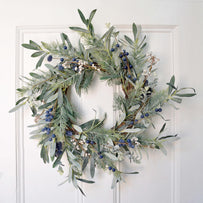 Blueberry and Olive Leaf Wreath (6649836372028)