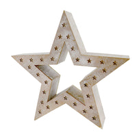 Wooden Lit Star in White Wash (4650078437436)