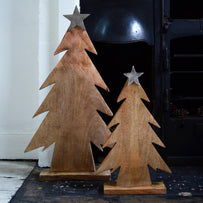 Wooden Trees Topped with Silver Star (4651146215484)