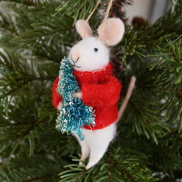 Christmas Felt Mouse (4650070442044)