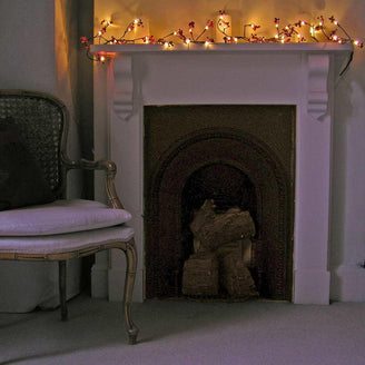 Red Berry Garland with LED Lights (4647973814332)