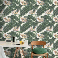 Tropical Bloom Feature Wallcovering (4651961057340)