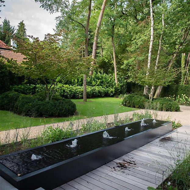 Rustic Water Feature Into Rill Buy Aluminium Water Rill Features with Fountain — The Worm that Turned ...