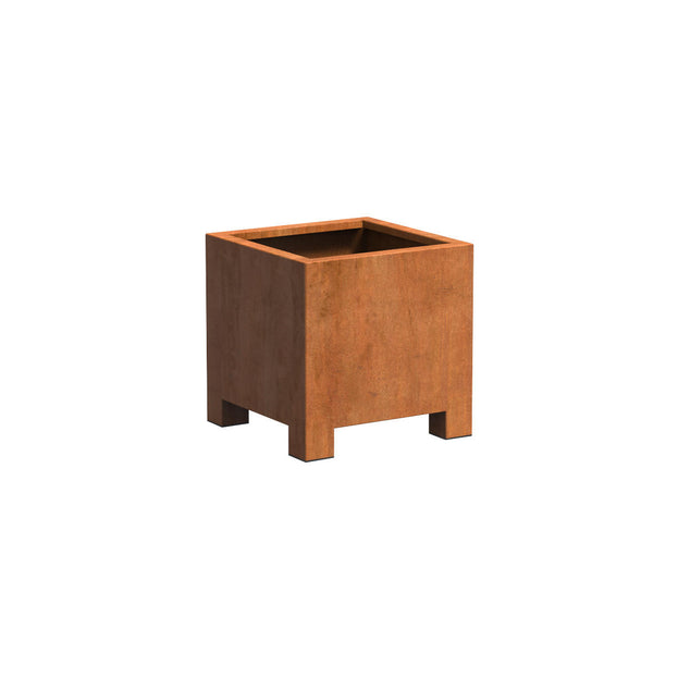 Square Cube Corten Steel Planters with Feet (4653383254076)