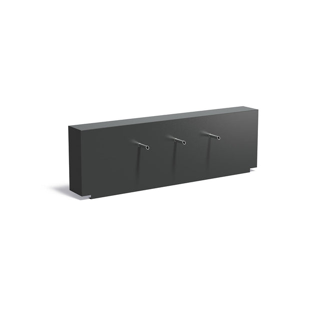 Pond Wall Fixed with 3 Spouts - Black Grey Aluminium (7128482349116)