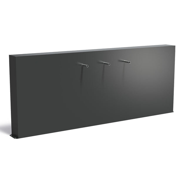 Pond Water Wall Free Standing with 3 Pipes - Black Grey Aluminium (7128482447420)