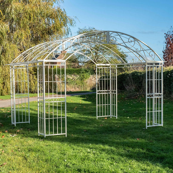 Vintage Style Metal Scroll Gazebo (7165382557756)