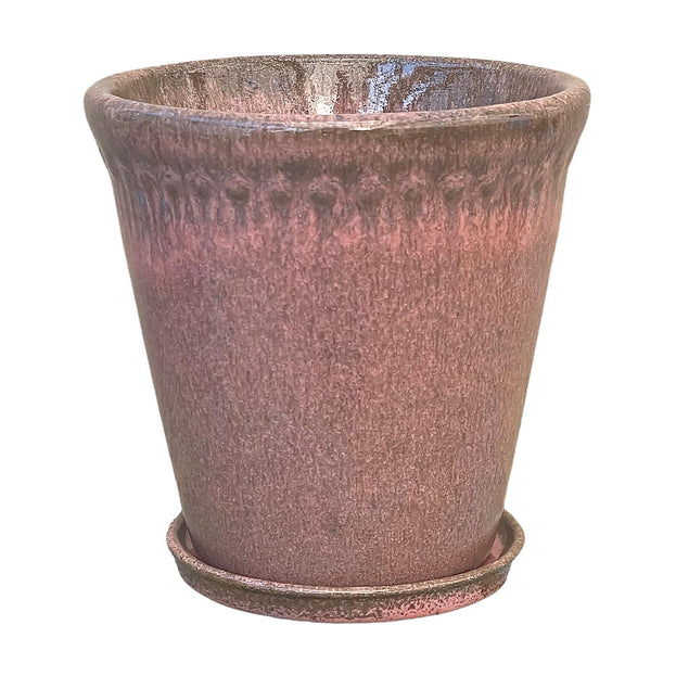 Lacepot Glazed Plant Pot Antiqued Dusty Rose (7137545977916)