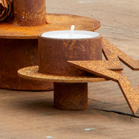 Rustic Iron Duet Candle Holder (7138881765436)