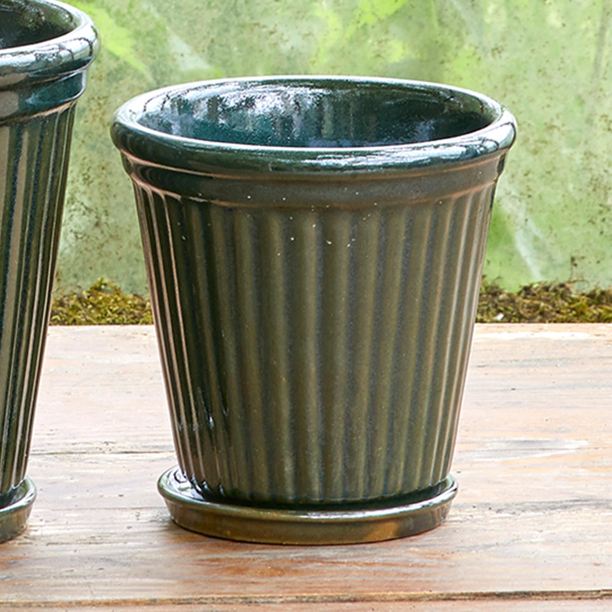 Buy Ribbed Glazed Plant Pot — The Worm that Turned - revitalising your ...
