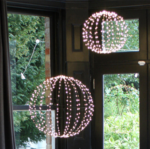 Outdoor LED Black Decorative Spheres - Set of 3 (4653406027836)