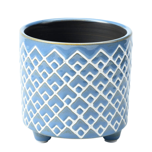 Bilbao Blue Glazed Pots (6960239870012)