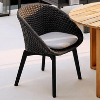 Peacock Dining Chair with Black Aluminum Legs (7107253502012)
