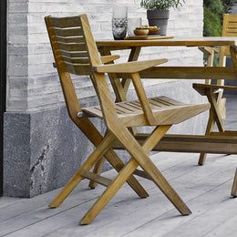 Flip Teak Folding Armchair
