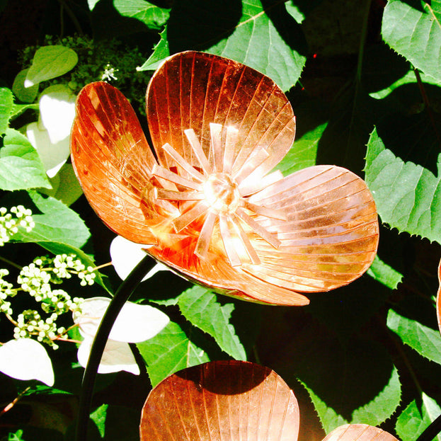 Copper Poppy Flower Stakes (4651875401788)