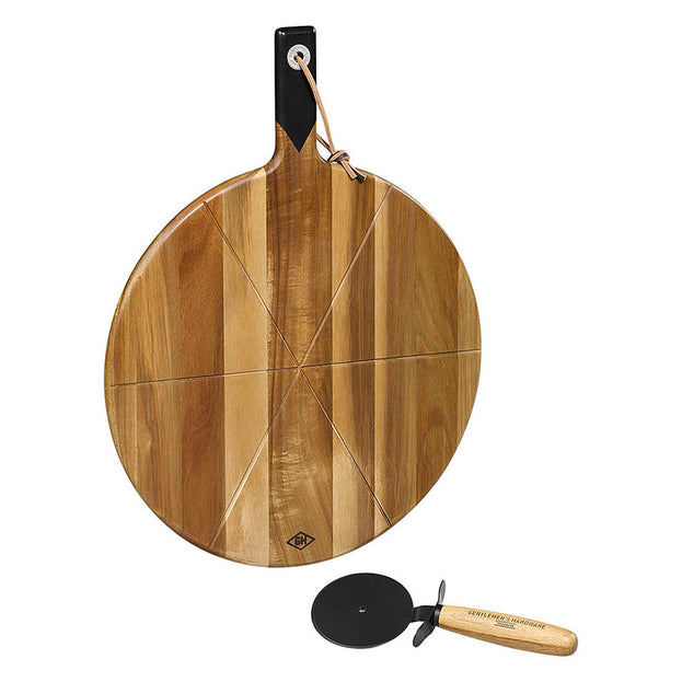 Pizza Serving Board and Cutter Set (7162678640700)