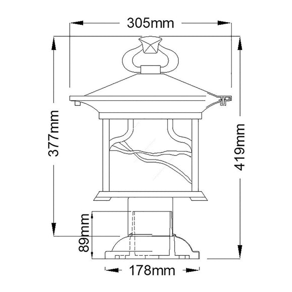 Morris Outdoor Pedestal Lantern (6873244172348)