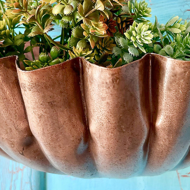 Copper Shell Shaped Wall Planter (7126605824060)