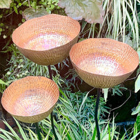 Rustic Copper Bowls Set of Three (7126310420540)