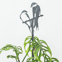 Metalbird Pair of Swallows Plant Stake (7088704192572)