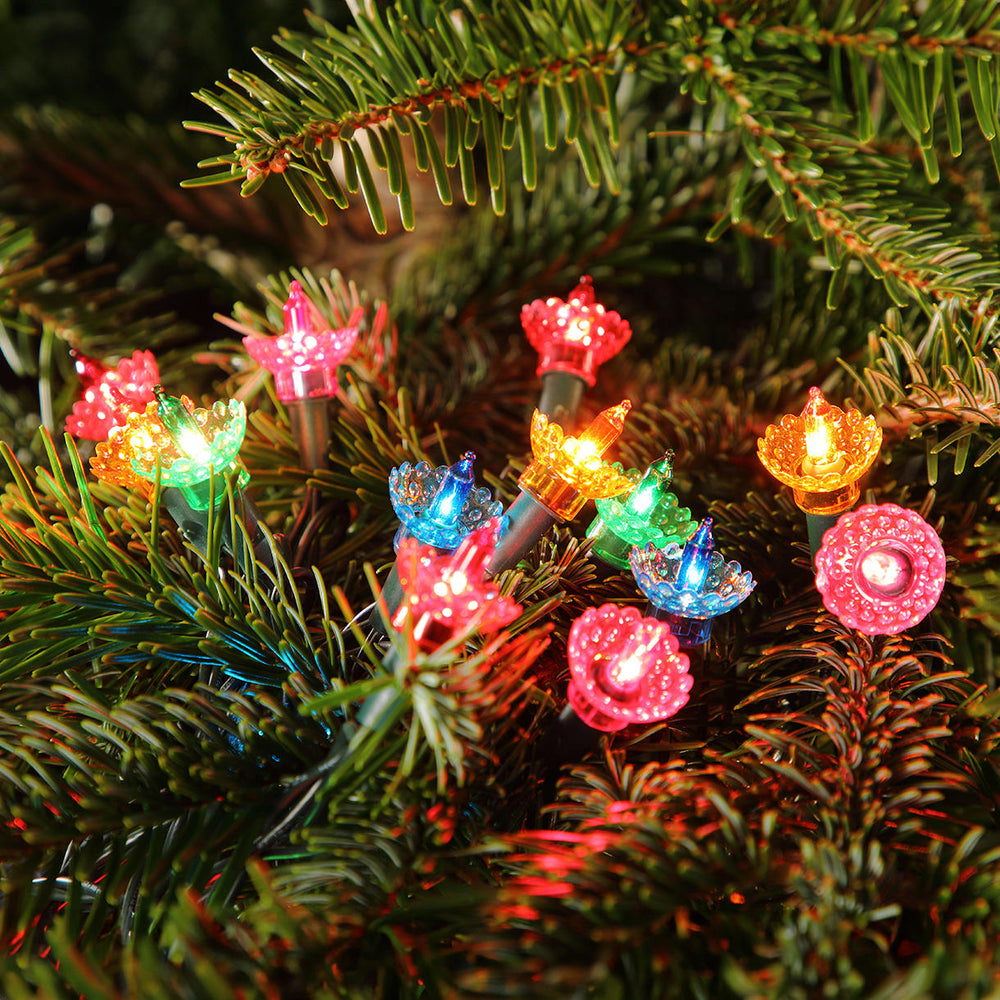 Buy Multicolour Retro Flower Shade LED String Lights — The Worm that ...