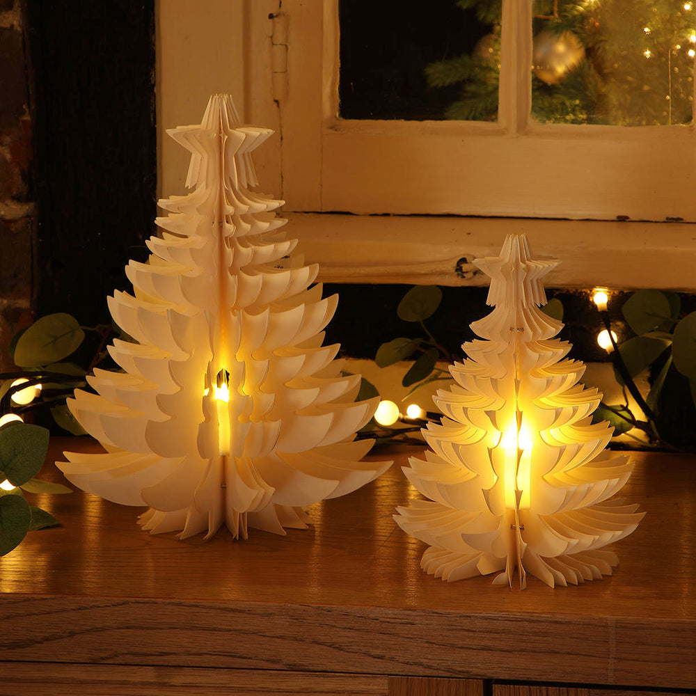 Lighted Table Tree Buy Christmas LED Table Tree Decoration - Set of 2 — The Worm that ...