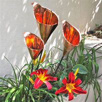 Copper Arum Lily Sculptures (4650471129148)