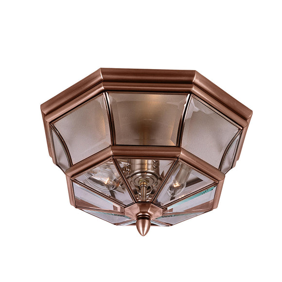 Newbury Flush Copper Mounted Lantern (4650679763004)
