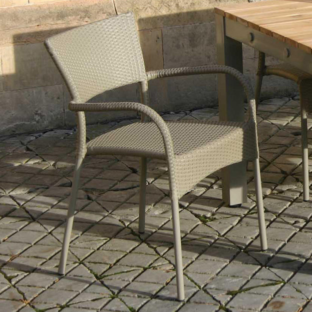 Rollo Stacking Outdoor Dining Chairs with Arms (4653326762044)