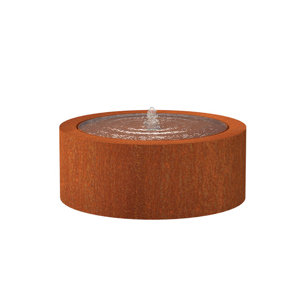 Corten Steel Round Water Pool with Fountain (4652166545468)