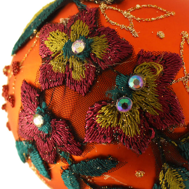 Glass Satin Embroidery Bauble (7020529877052)