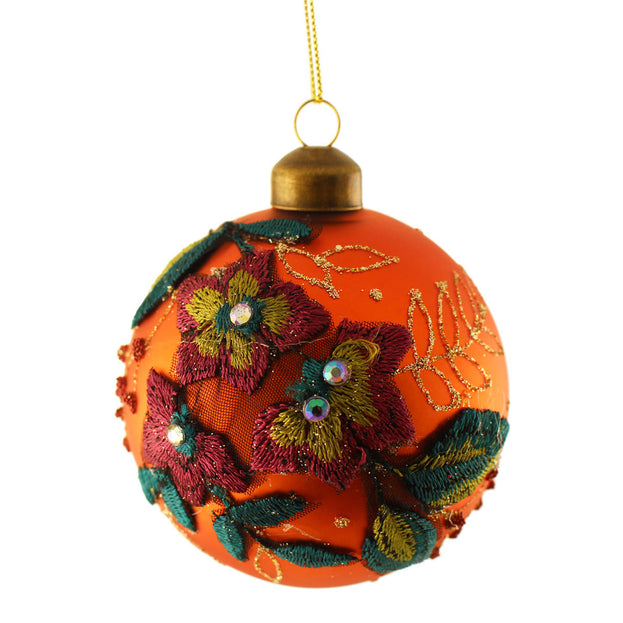 Glass Satin Embroidery Bauble (7020529877052)