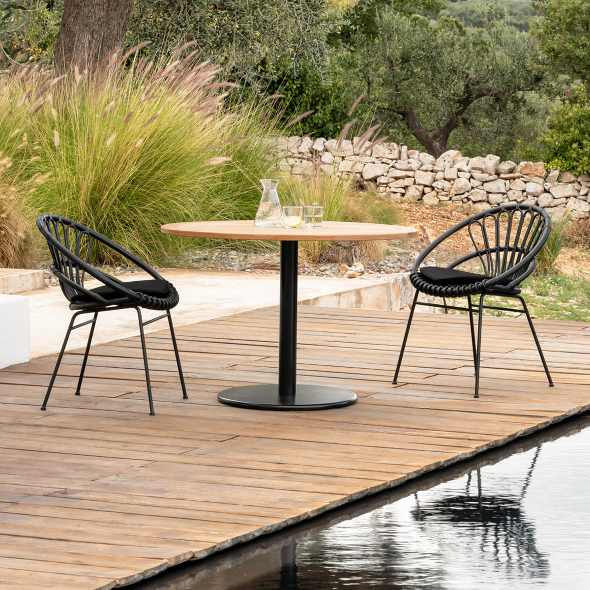 Buy Ronda Black Round Bistro Tables — The Worm that Turned ...